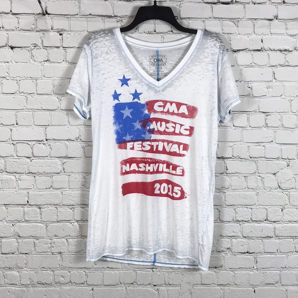CMA Music Festival Nashville 2015 Burnout Tee Sz M